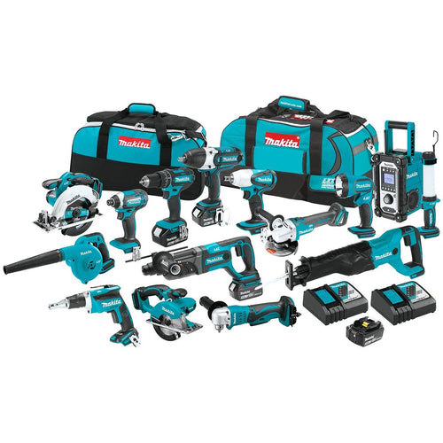 Makita XT1501 18-Volt 3.0Ah 15-teiliges Lithium-Ionen Akku-Werkzeug-Set