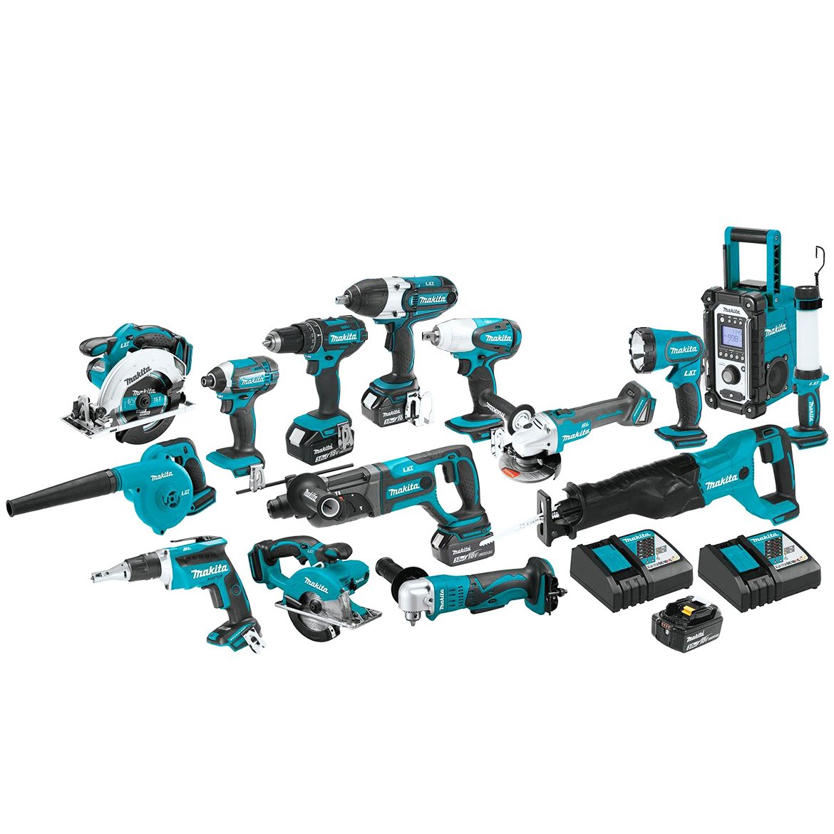 Makita XT1501 18-Volt 3.0Ah 15-teiliges Lithium-Ionen Akku-Werkzeug-Set